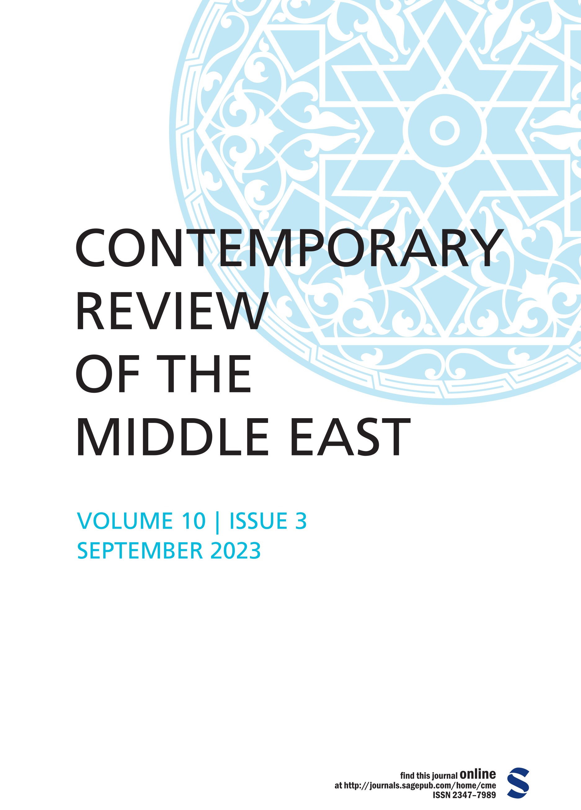 Contemporary Review of the Middle East Volume 10 Issue 3, September 2023: Contents